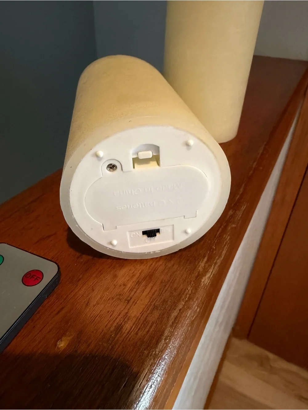 Ivory LED Flameless Pillar Candle Set with Remote